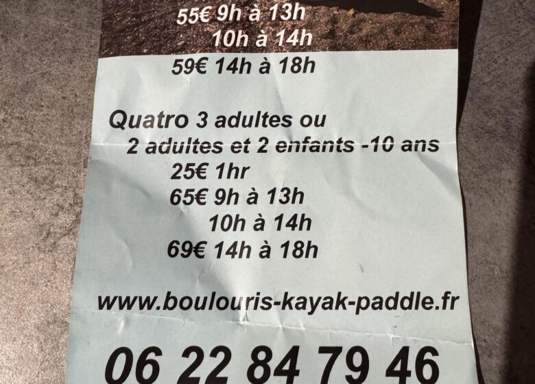 Boulouris kayak paddle